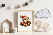 Watercolor Autumn Cute Beaver, an Illustration by CreationArt (Thumbnail 5 of 9)
