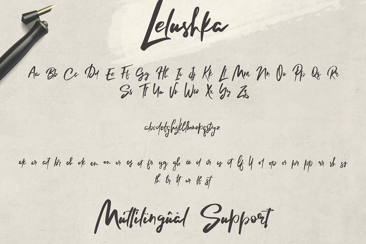 Lelushka Script + Ink marks preview 8