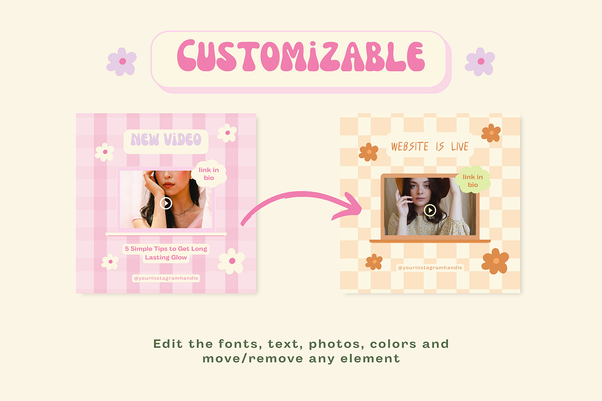 Instagram Post Templates Canva, a Social Media Template by Creative Pixi (Photo 8 of 9)