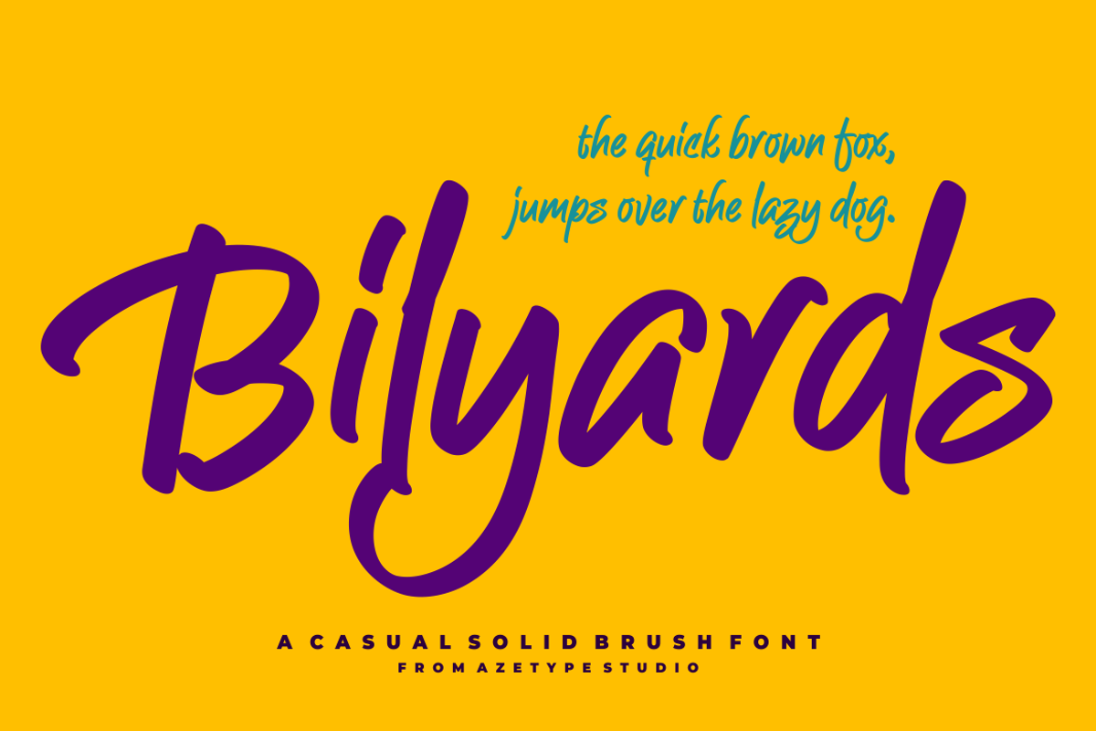 AZ Bilyards • A Casual Brush Font, a Handwritten Font by azetypestudios.com (Photo 1 of 5)