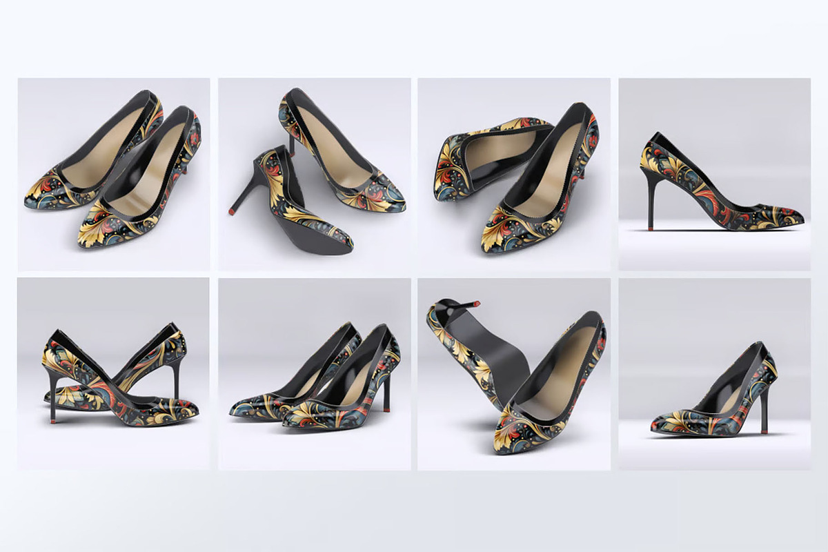 Heeled Shoes Mock-Up, an Advertising Mockup by Se٧enStudio (Photo 9 of 10)