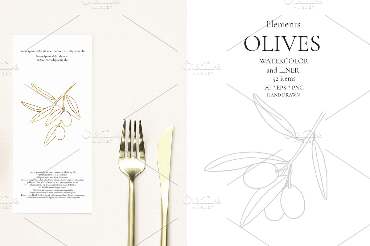 Watercolor Olives collection, a Graphic by MayaNavits (Photo 6 of 25)