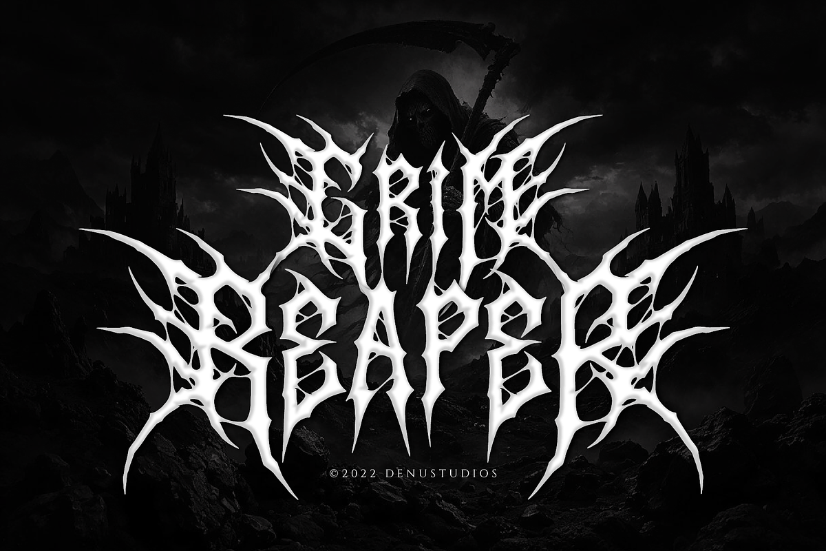 Razorth | Black Metal Font, a Blackletter Font by Denustudios (Photo 2 of 12)