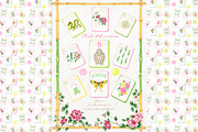 Mahjong Set Chinoiserie Pink Clipart, a Graphic by LABFcreations (Thumbnail 1 of 4)
