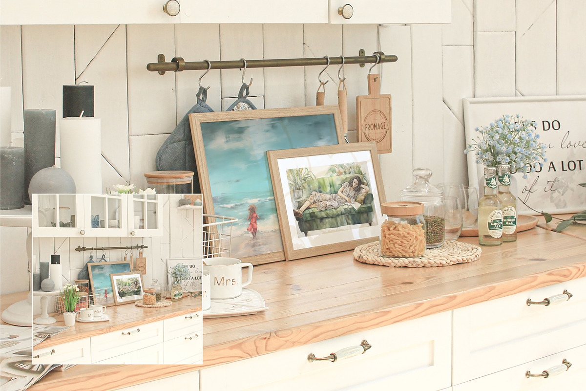SUNNY KITCHEN | Frame Mockup set, a Household Mockup by yuliyuri.studio (Photo 17 of 27)