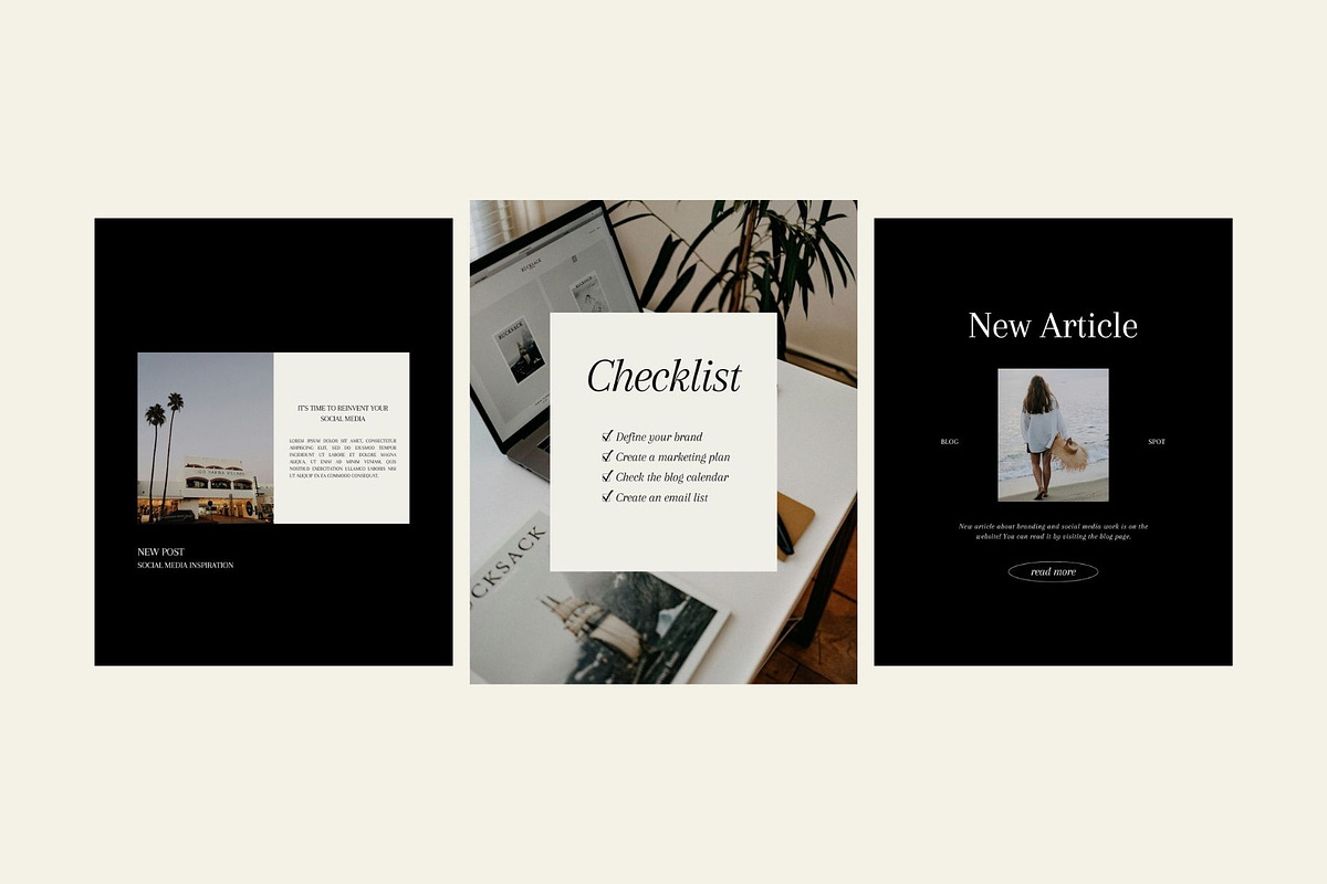 Instagram Aesthetic Canva Template, a Social Media Template by Mia Branding Studio (Photo 2 of 5)