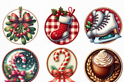 Embroidered Christmas Sublimation, an Illustration by Craft Nest (Thumbnail 4 of 6)