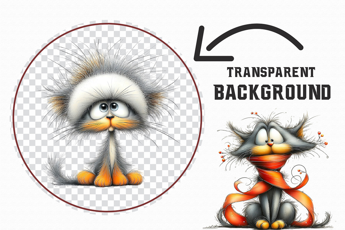 Whimsical Cats Clipart, an Illustration by Libby Wishes (Photo 5 of 6)