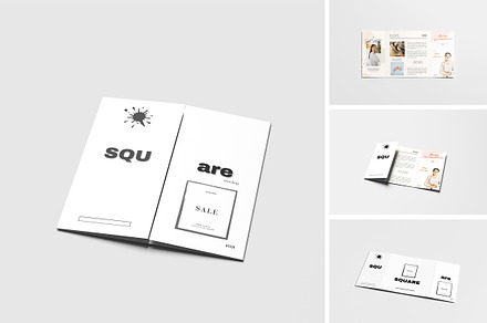 Square Gate Fold Brochure Mockup, a Books & Magazine Mockup by Akaimockup