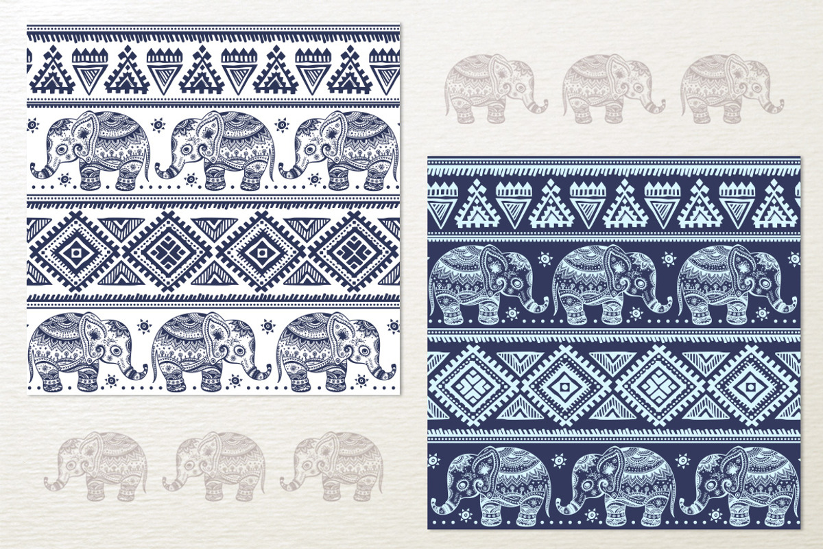 8 Ethnic seamless patterns preview 2