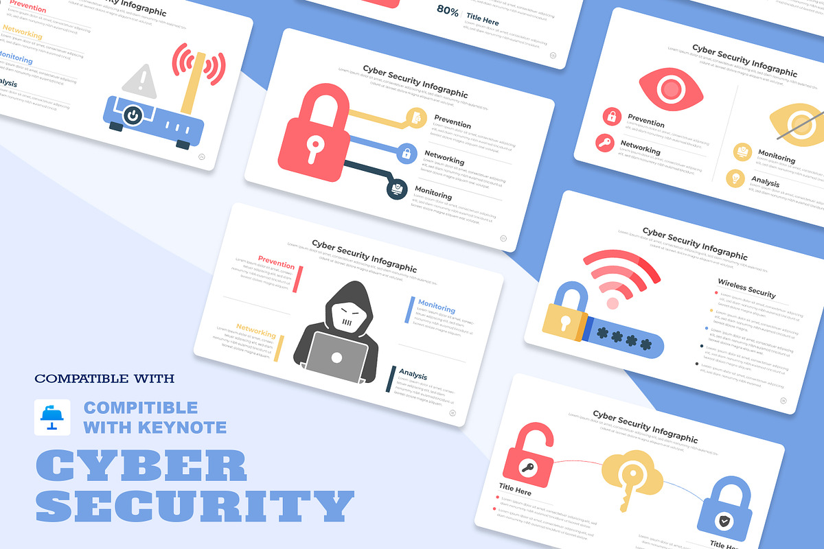Cyber Security Infographic Keynote, a Templates & Theme by Mighty-Slide (Photo 1 of 7)