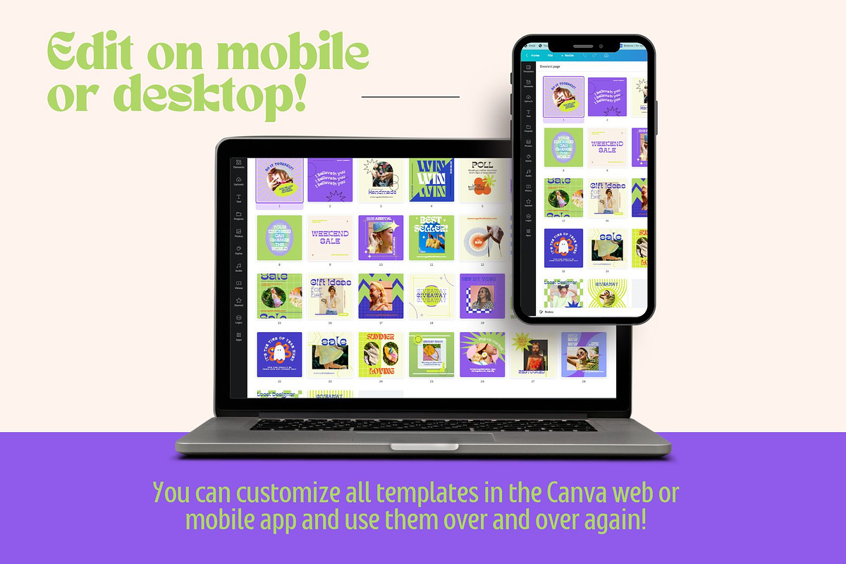 Funky Instagram Templates Bundle, a Social Media Template by Hell Yeah Designs (Photo 4 of 13)