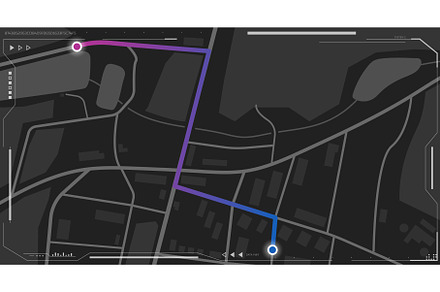 City dark style map