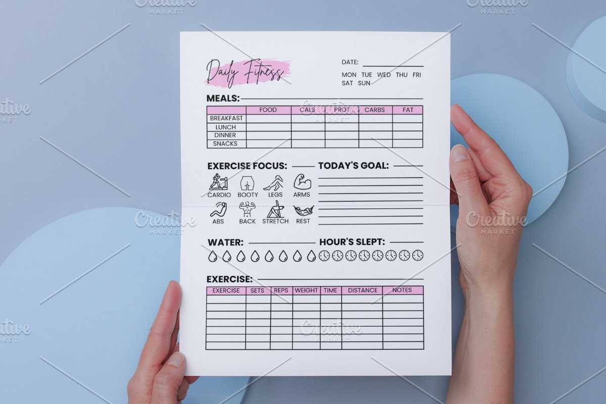 Daily Fitness Tracker, a Print Template by HillTract (Photo 4 of 5)