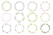 Floral vector AI wreaths and brushes, an Object Graphic by bigmomentsdesign (Thumbnail 7 of 11)