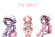 Pink Astronaut Clipart, Space Girl, a Person Illustration by VM PARTYS  BY TAIRUMA (Thumbnail 5 of 10)