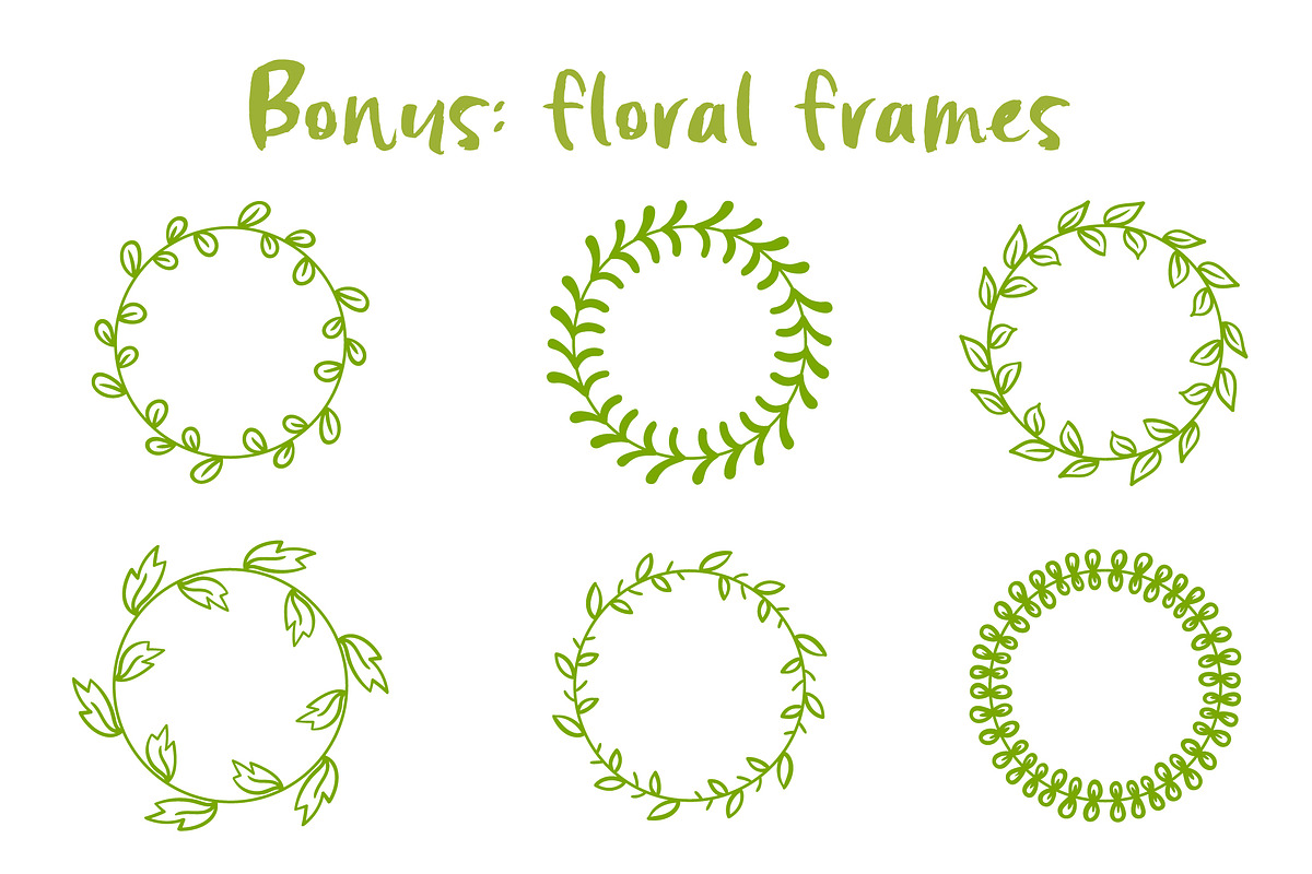 Set of eco friendly doodles preview 5