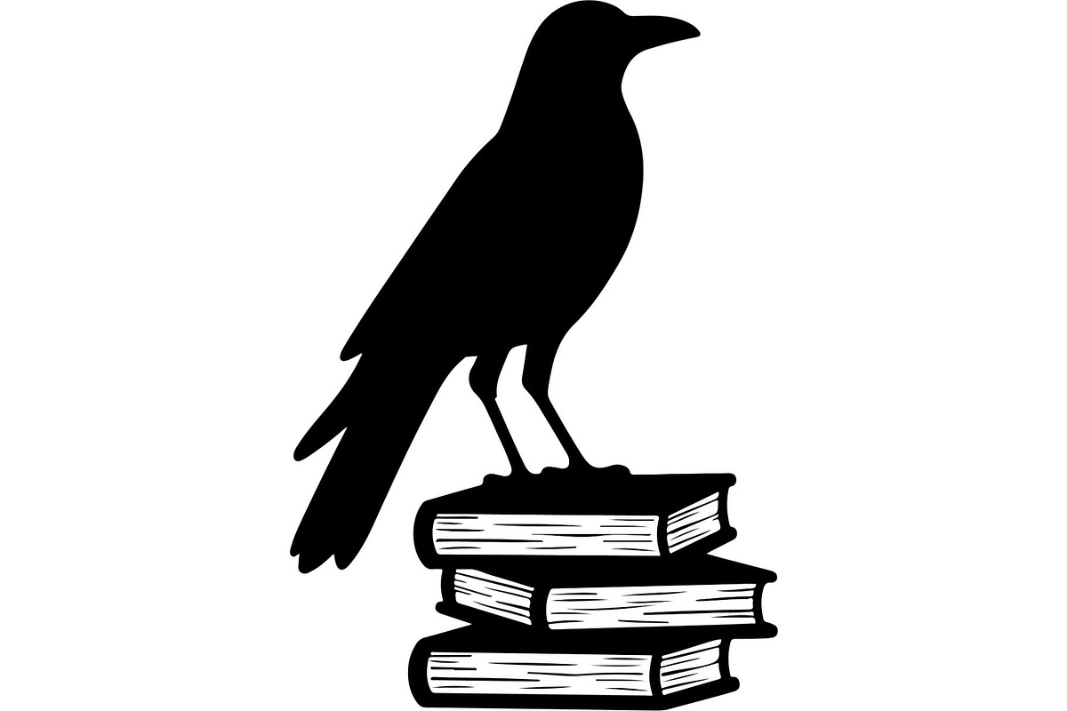 Raven on Books SVG Bundle, an Object Graphic by Designer_Momina (Photo 2 of 19)
