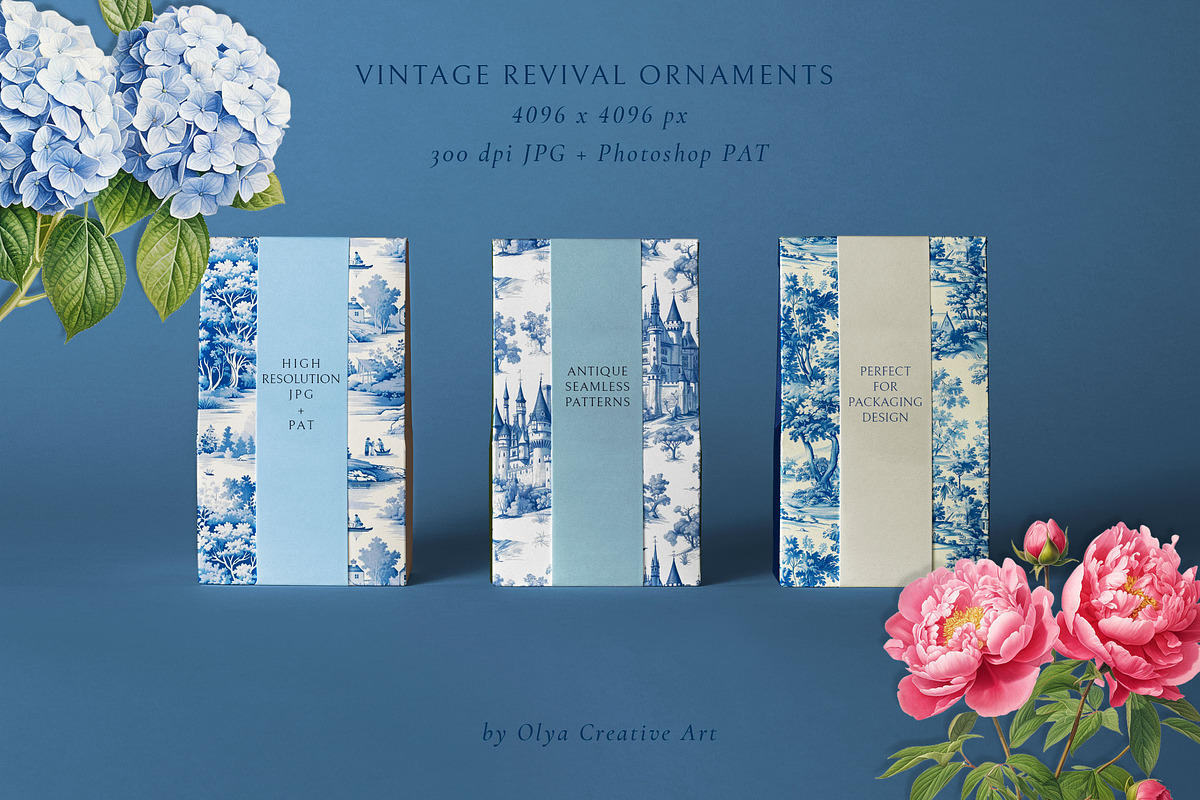 Toile de Jouy Print Design Patterns, a Pattern Graphic by Olya Creative (Photo 9 of 24)