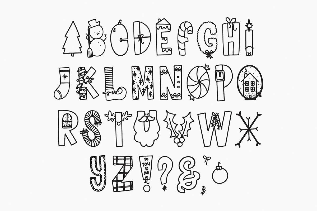 Rad Tidings - HandDrawn Holiday Font preview 4