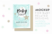 Mockup for Baby Related Designs, a Print Template by Hype Your Prints (Thumbnail 1 of 5)