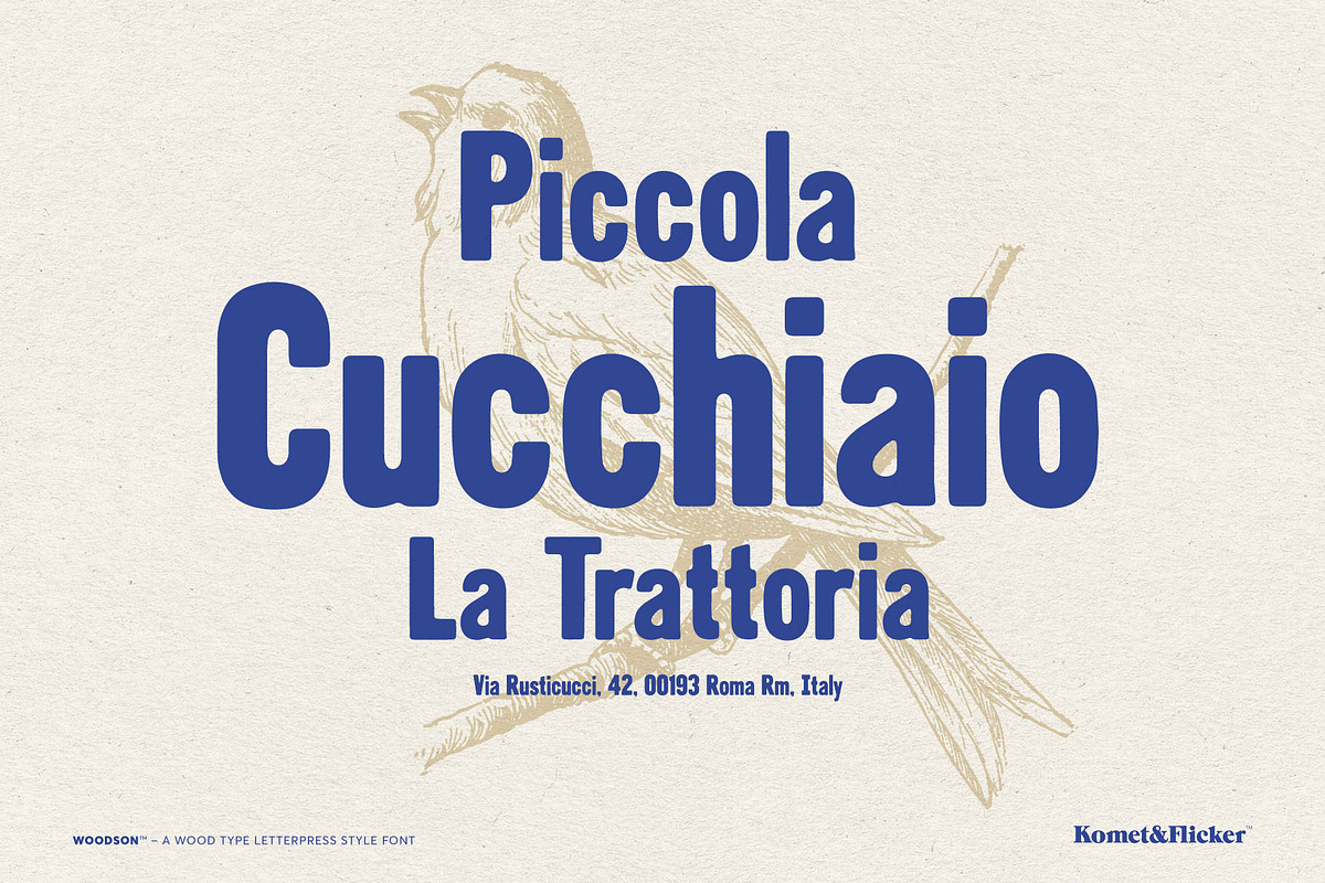 Woodson - A Wood Type Style Font, a Font by Komet & Flicker (Photo 3 of 15)