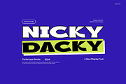 Nicky Dacky Display Font, a Sans Serif Font by Perfectype (Thumbnail 1 of 8)