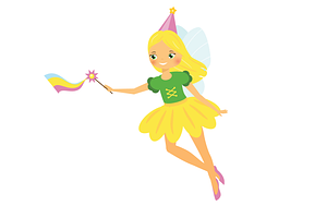 Cute Fairy. Cartoon Fantasy Princess