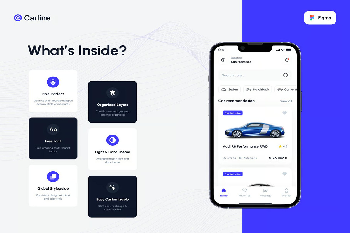 Carline - Car Marketplace App UI Kit, an UI Kit Template by Creative Perspective (Photo 3 of 8)