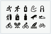 Sports Fitness Icons Logo, a Solid Icon by Vectorium Studio (Thumbnail 5 of 16)