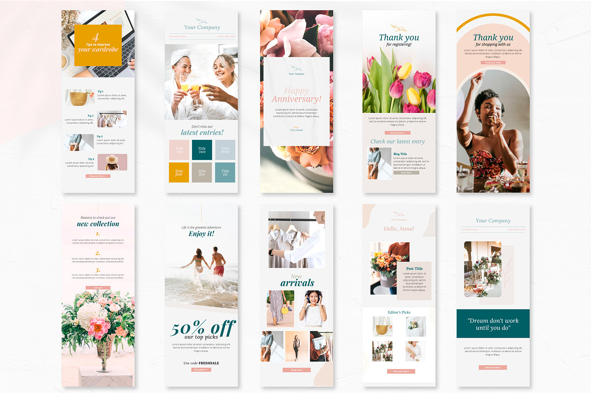 20 Canva Newsletter Templates, an Email Template by Matisse Studio (Photo 4 of 6)