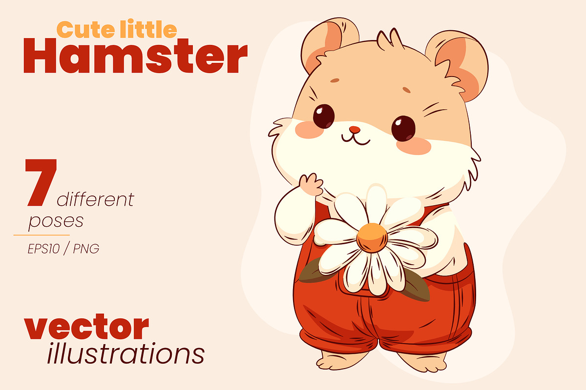 Cute little Hamster, an Animal Illustration by moja doodle (Photo 1 of 4)