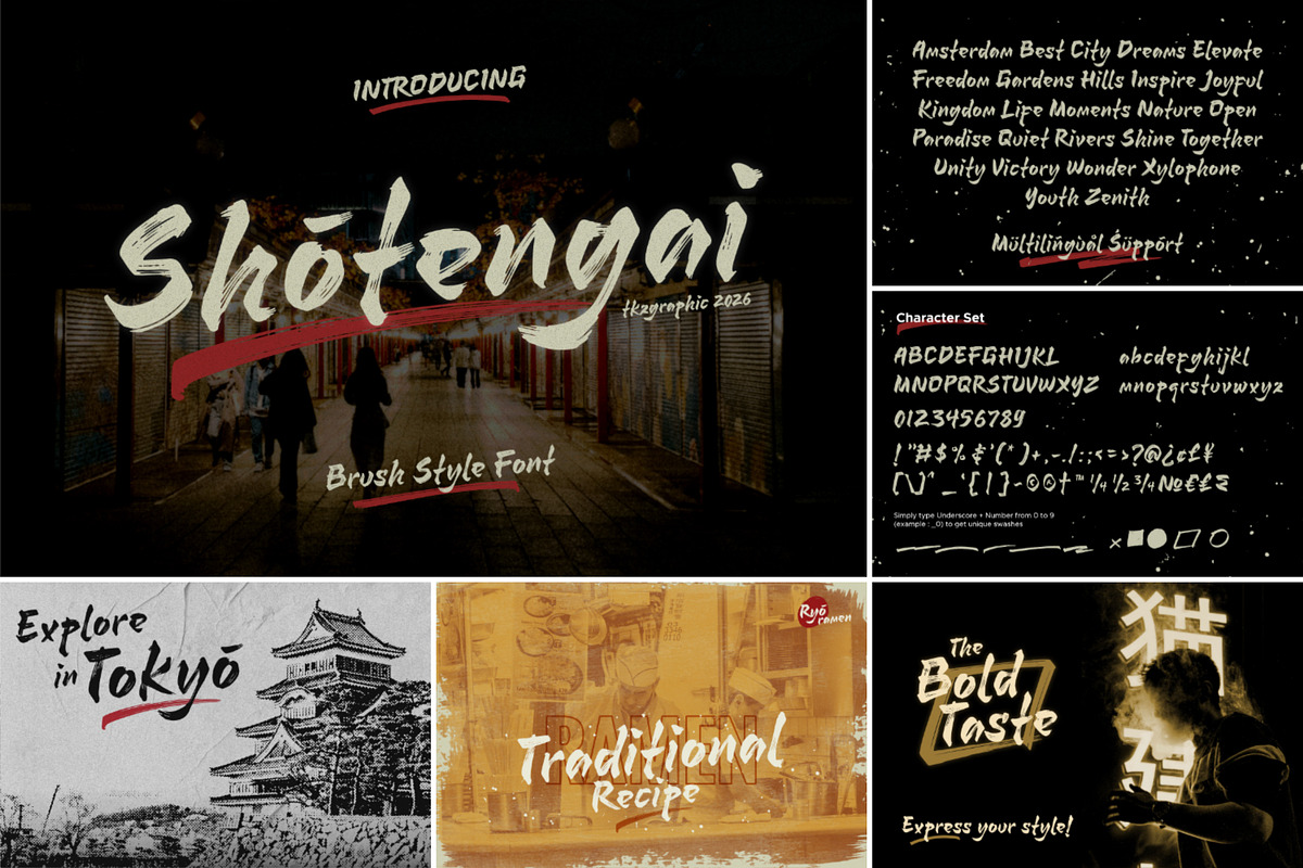 Japan Brush Style Font Bundle, a Handwritten Font by tkzgraphic (Photo 12 of 15)