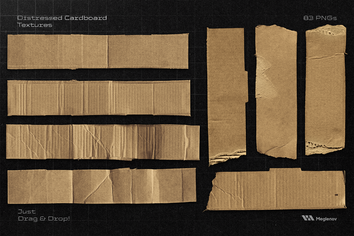 Distressed Cardboard Textures, a Texture Graphic by Meglenov (Photo 2 of 16)