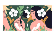 Abstract Matisse art women & flowers, a Decorative Illustration by PaperTrident (Thumbnail 6 of 7)