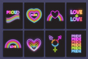 Neon Pride Graphics, an Object Graphic by cafelab_store (Thumbnail 2 of 3)