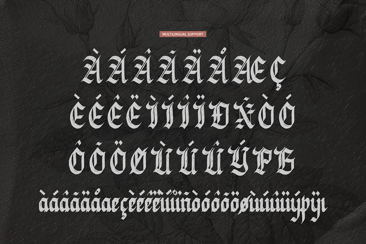 Sylterina | Blackletter Typeface, a Blackletter Font by Denustudios (Photo 12 of 12)