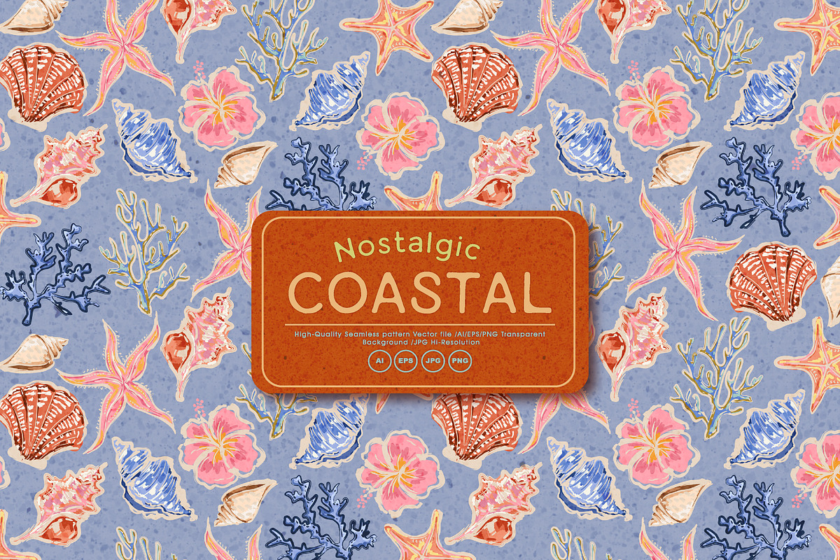 Nostalgic Coastal, a Pattern Graphic by MSNTY STUDIOX (Photo 7 of 36)