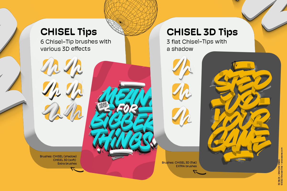 3D Pack — 3D Brushes For Procreate, a Brush Add-On by Snooze one (Photo 10 of 15)