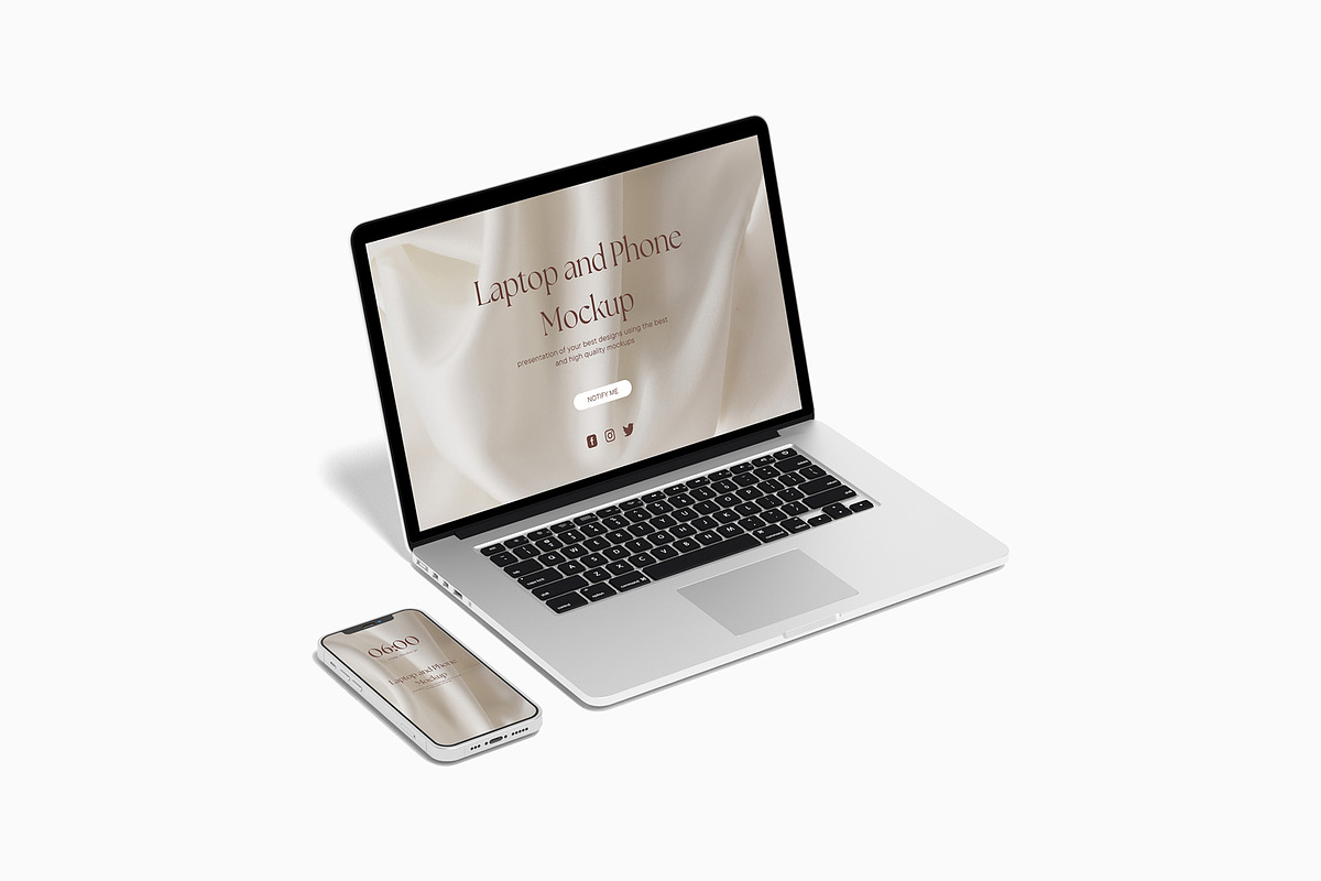 Laptop and Phone Mockups, an iPhone Mockup by zuhraabdullah (Photo 5 of 12)