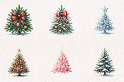 Christmas Tree Clipart Bundle, a Seasonal Illustration by CreationArt (Thumbnail 4 of 7)