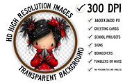 Quirky Christmas Girl Clipart, an Illustration by Craft Nest (Thumbnail 4 of 8)