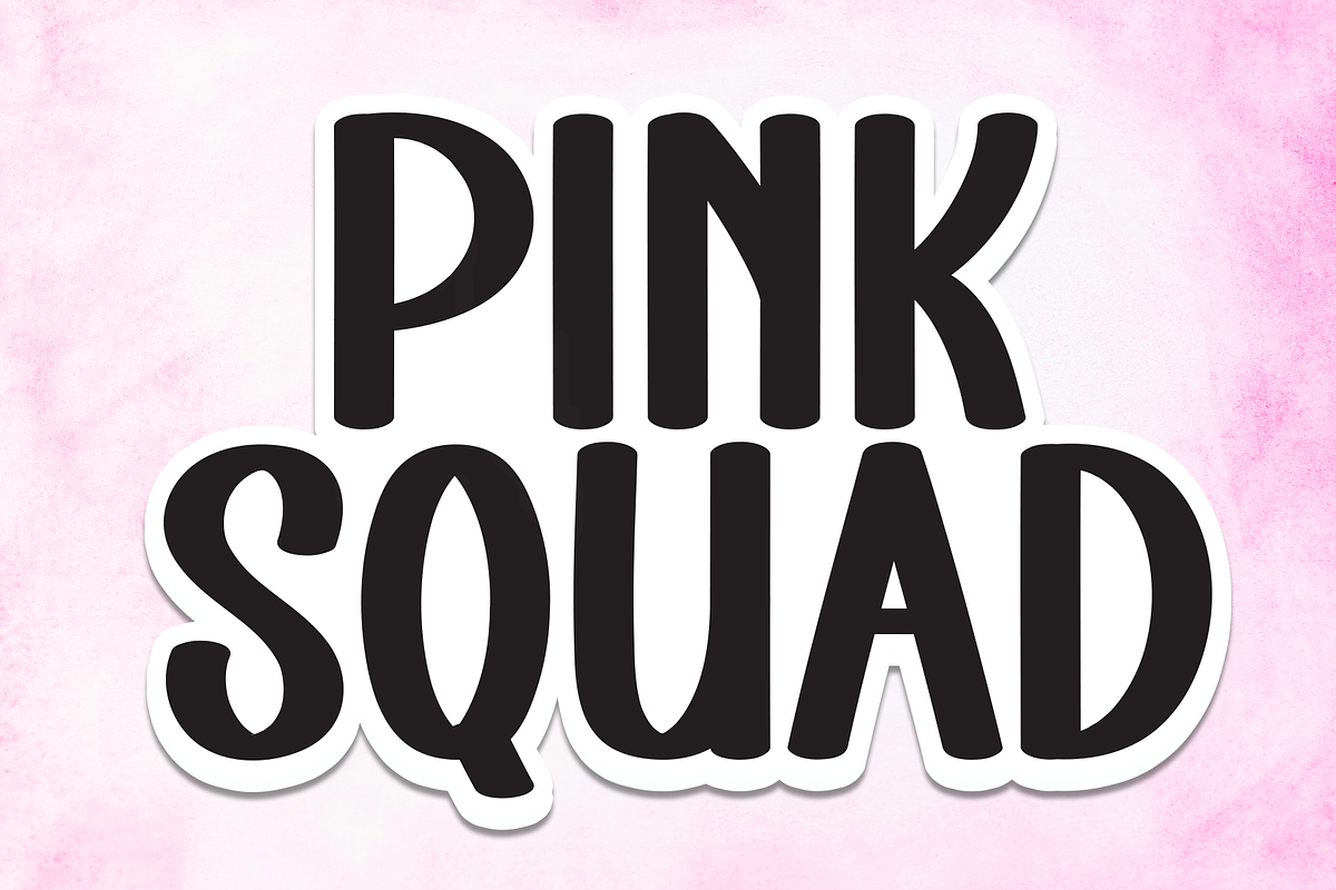 Pink Squad | Script Font, a Script Font by Scratchones (Photo 1 of 8)