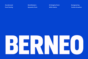 Berneo – Modern Condensed Font