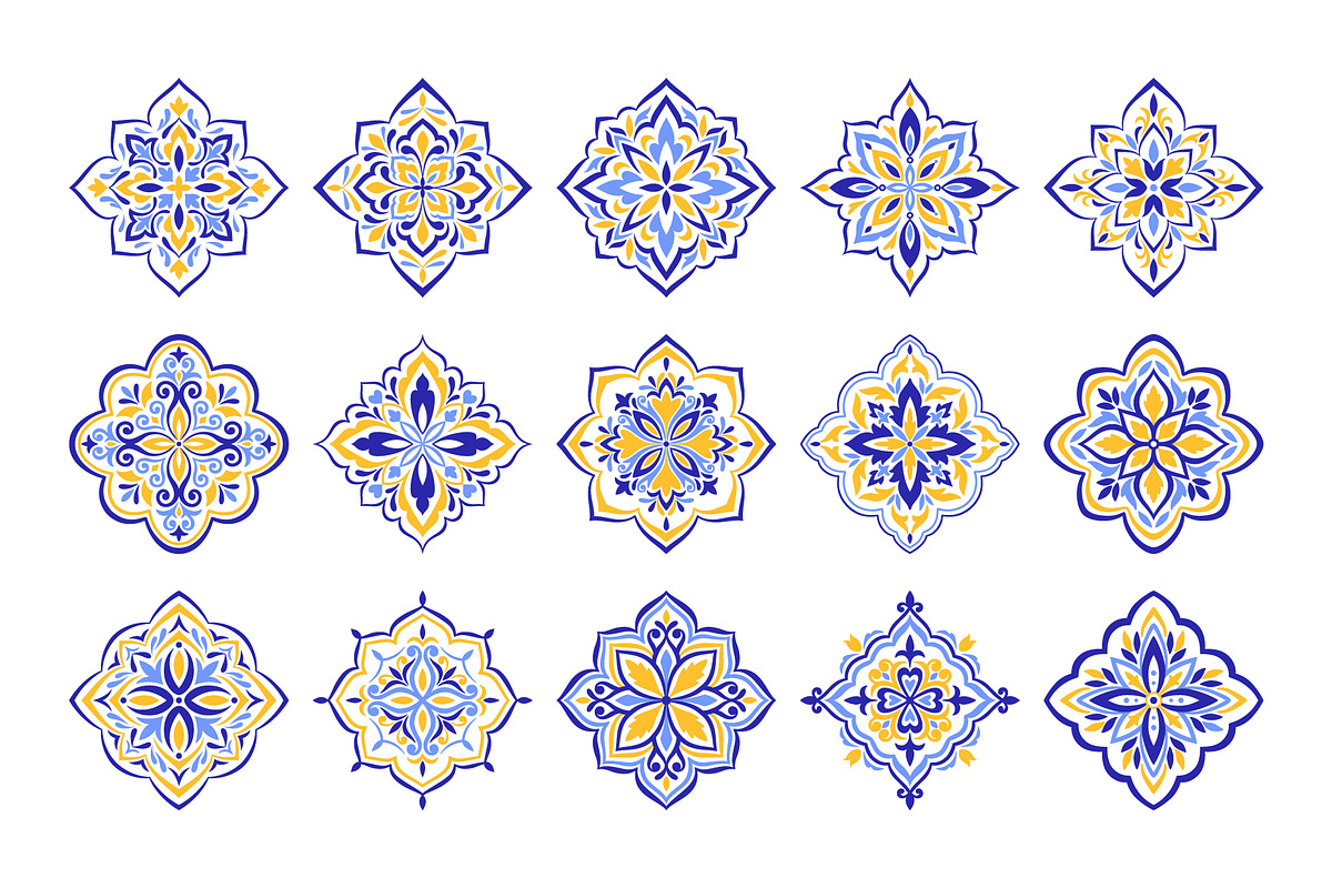 Mediterranean Style Tiles and Motifs, a Pattern Graphic by Vodoleyka (Photo 9 of 16)