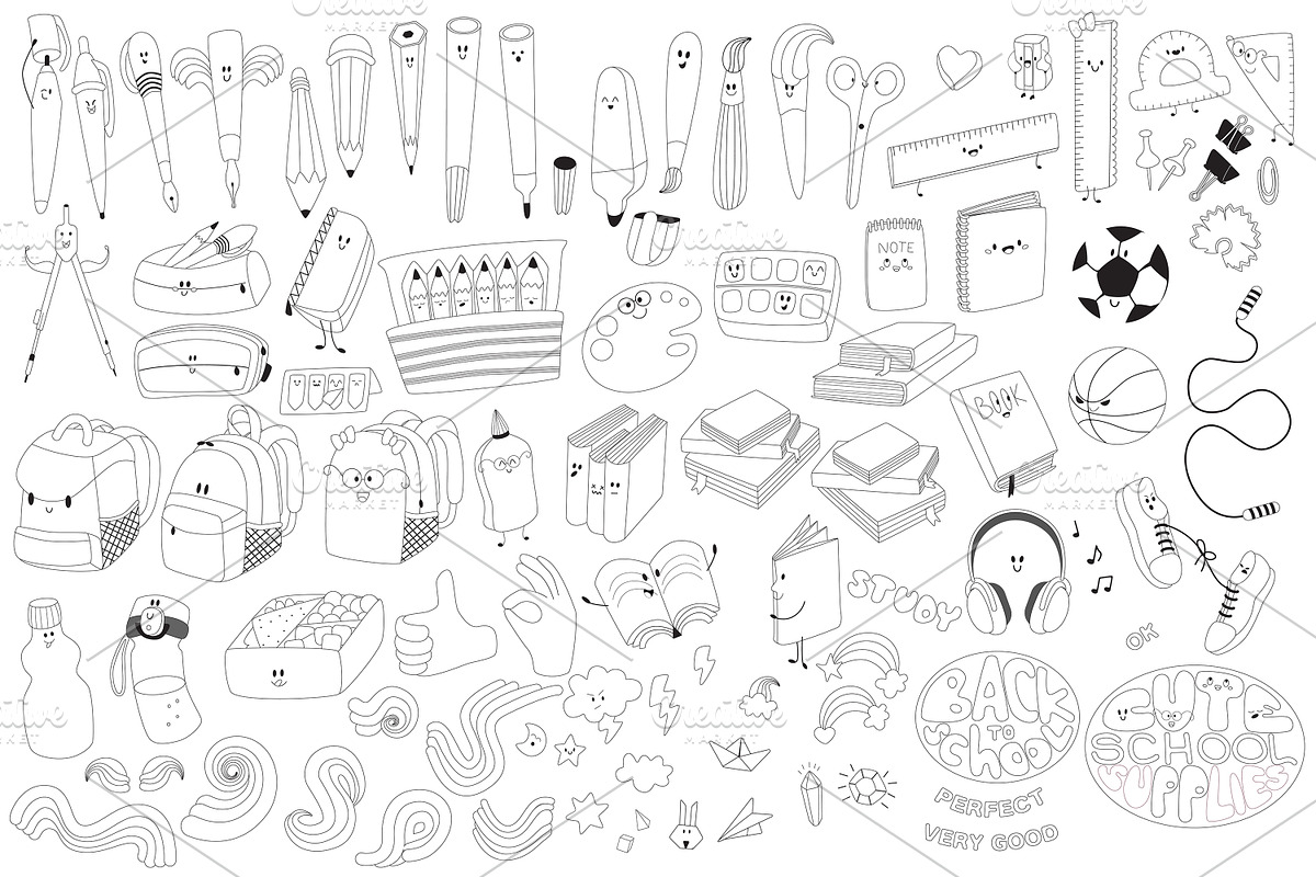 Cute School Supplies, an Education Illustration by YuNa (Photo 6 of 14)