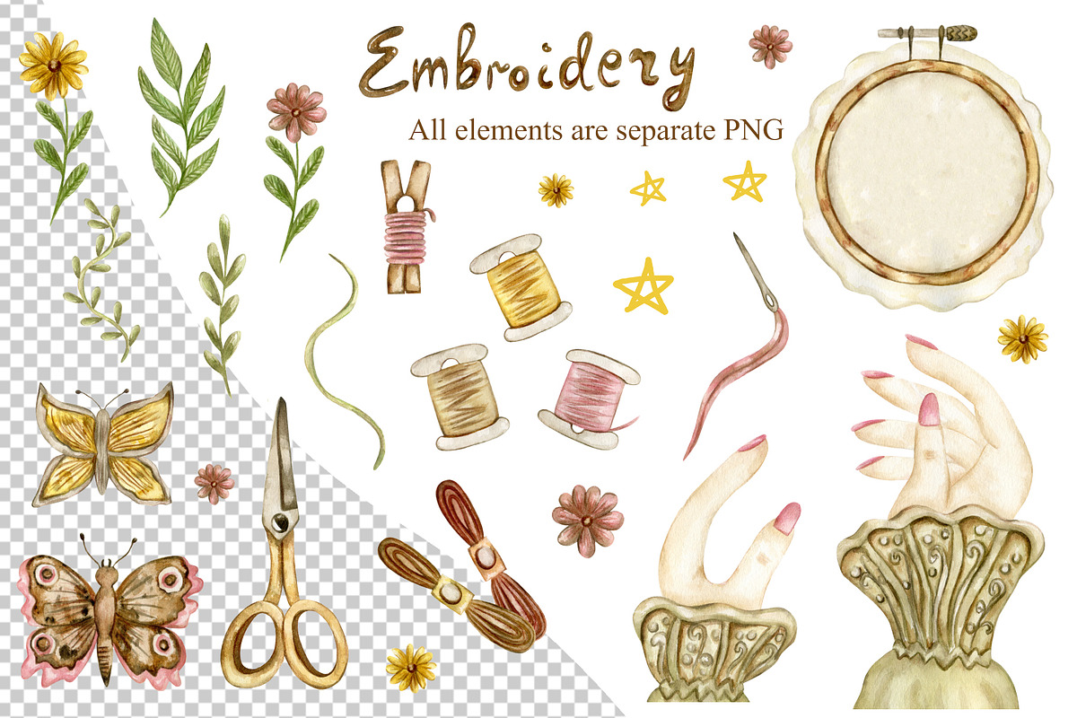 Needlework & Embroidery collection, an Illustration by KolibriDesign (Photo 7 of 15)