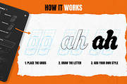 Script Letter Builder (Grid System), a Brush Add-On by Tharros (Thumbnail 3 of 9)