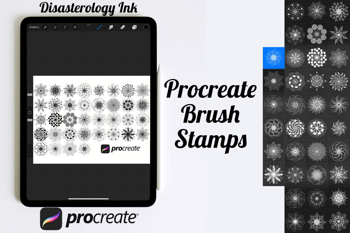 Floral Mandala Flower Set 1, a Brush Add-On by Disasterology Ink (Photo 3 of 10)