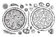 Pizza Vector Illustrations, a Food Illustration by Lubov Illustrations Shop (Thumbnail 3 of 5)